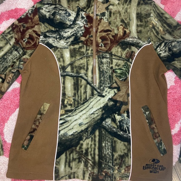 Camo quarter zip fleece pullover size L - Picture 3 of 4